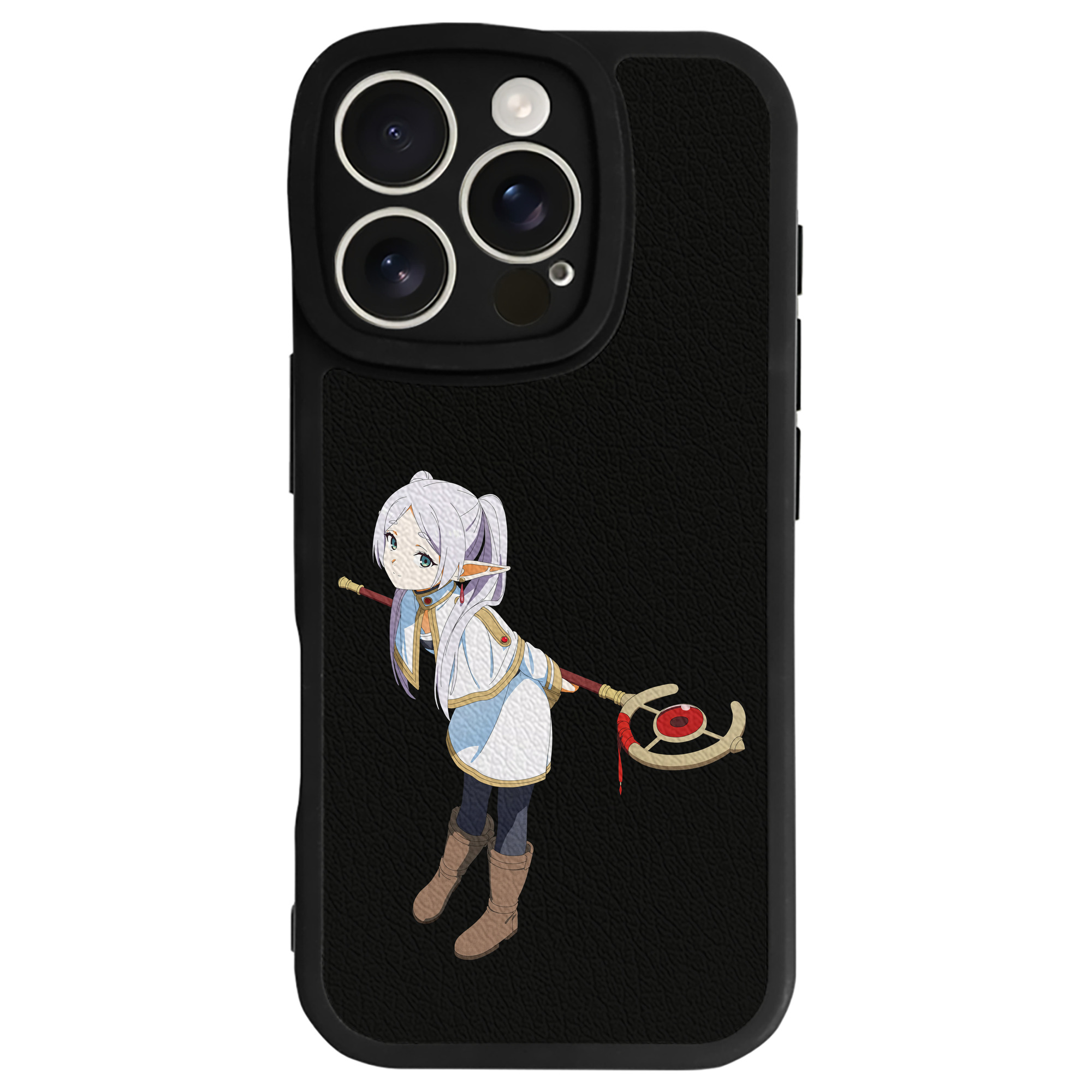 （画像用） 葬送のフリーレン Frieren 【iPhone 16シリーズ対応】シリコンスマホケース（レザー調） 材質：シリコン